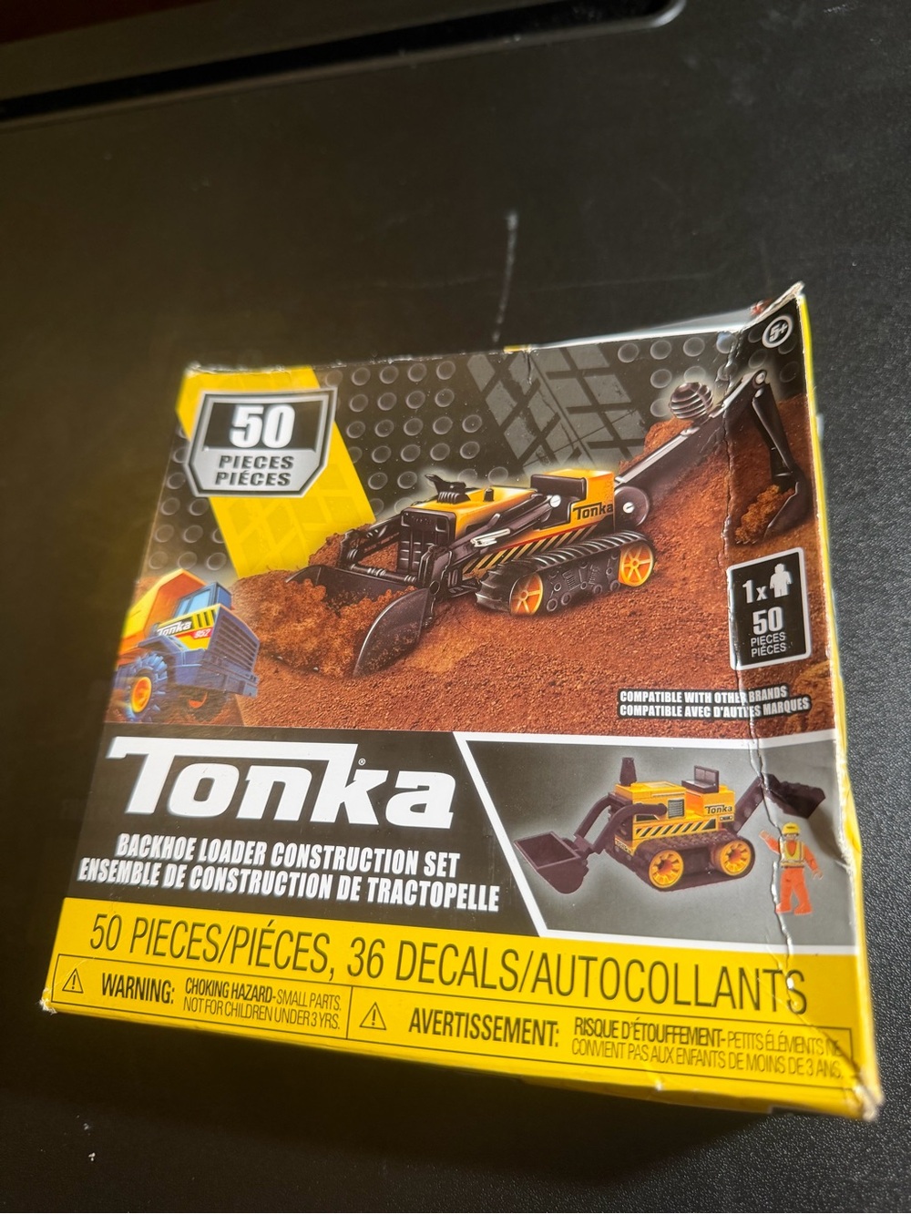 Tonka Yellow and Black Backhoe Loader Construction Set